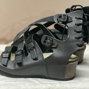 Black ankle high sandal